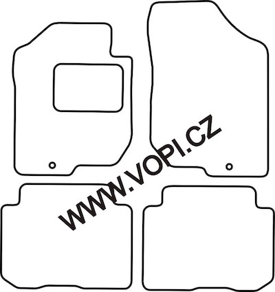 Textil-Autoteppiche Kia Carens 5 míst 11/2006 - 04/2013 Carfit (2337)